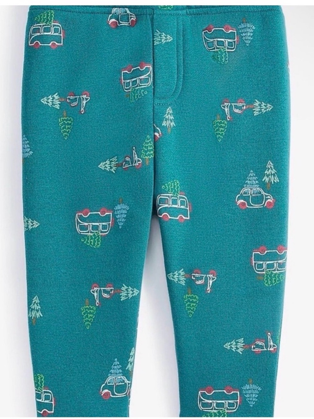 First Impressions Baby Boys Fleece Pants 12M Tree & Truck Print Pull-On